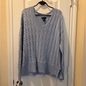 Jones New York Light Blue V-Neck Sweater